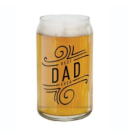 Best Dad Ever Beer Can Glass