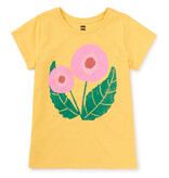 Tea Collection Button Flower Tee