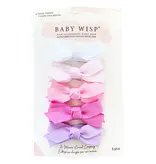 Baby Wisp Chelsea Bows Snap Clip Pink Carnival 5pk