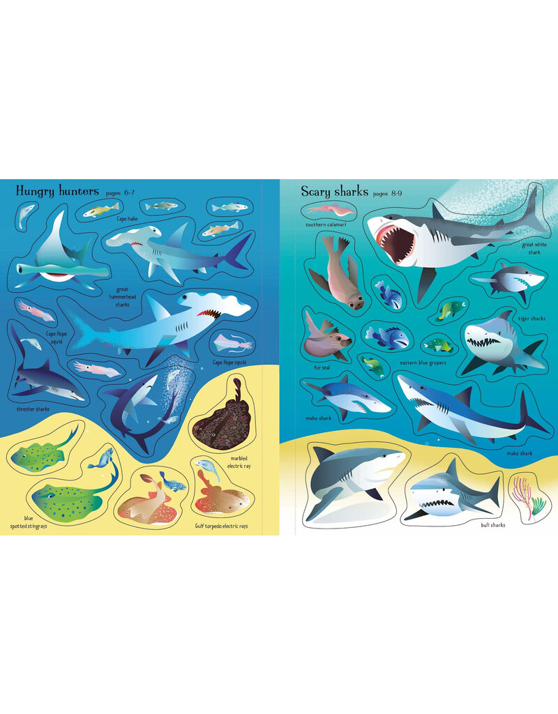 Usborne First Sticker Book Sharks And Rays