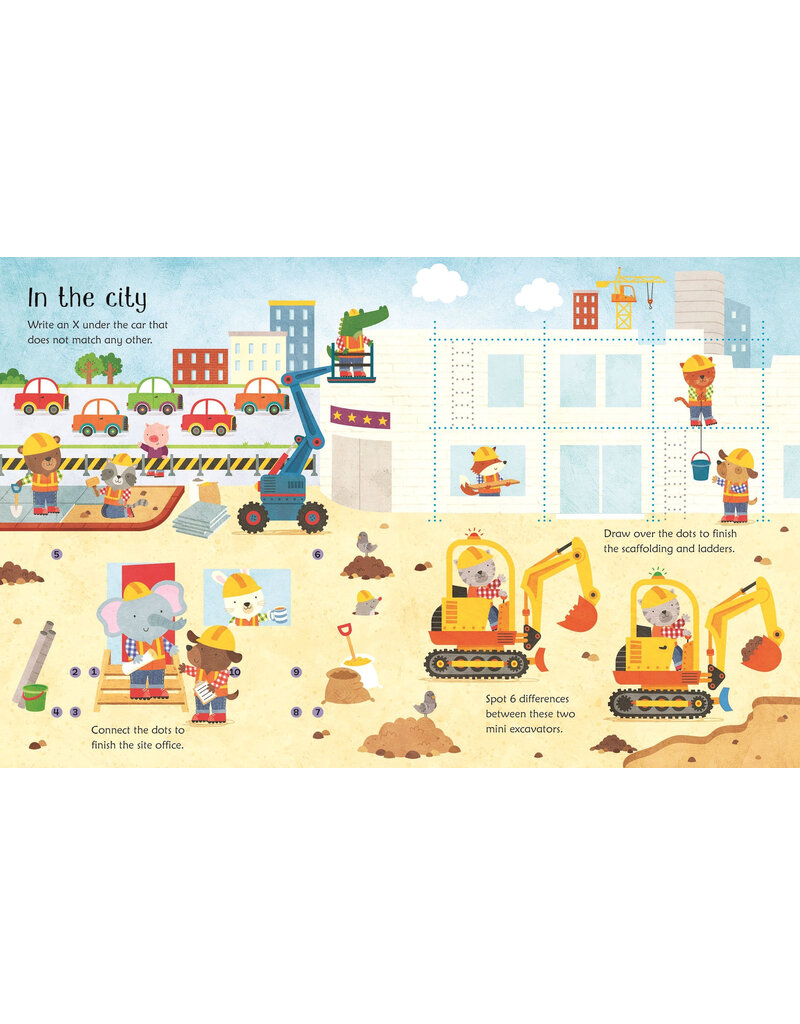 Usborne Wipe-Clean: Building Site Activities