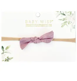 Baby Wisp Little Megan Bow Baby Headband, Mauve, 0-24m