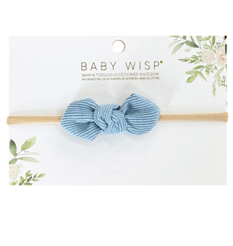 Baby Wisp Little Megan Bow Baby Headband, Seaside Blue, 0-24m