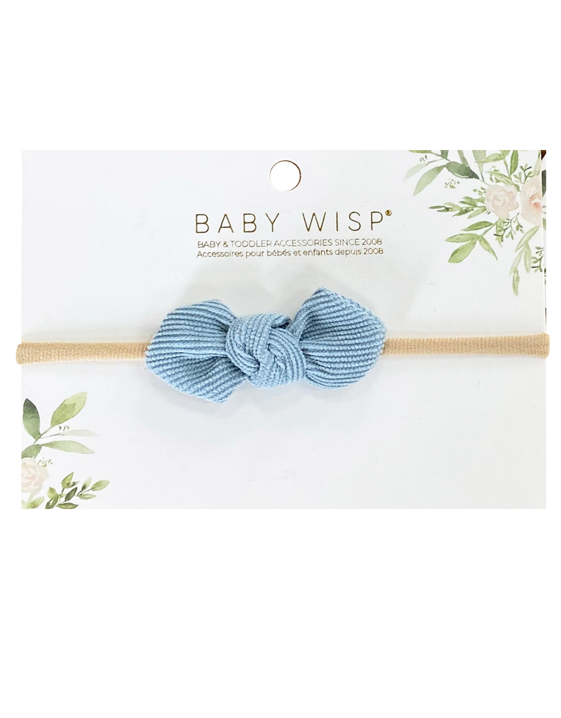 Baby Wisp Little Megan Bow Baby Headband, Seaside Blue