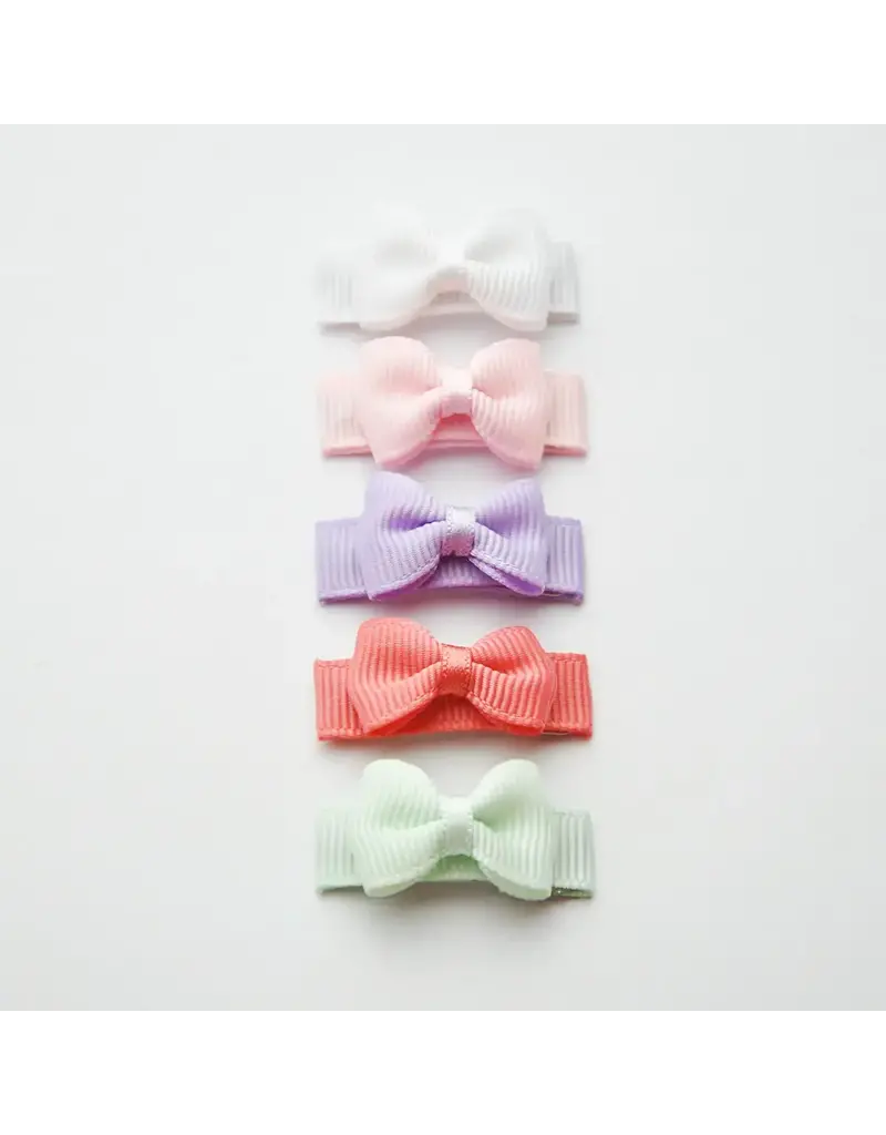 Baby Wisp Tuxedo Bow Clip 5pk Pixie