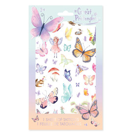 Great Pretenders Float Like A Butterfly Tattoos, 1 Sheet