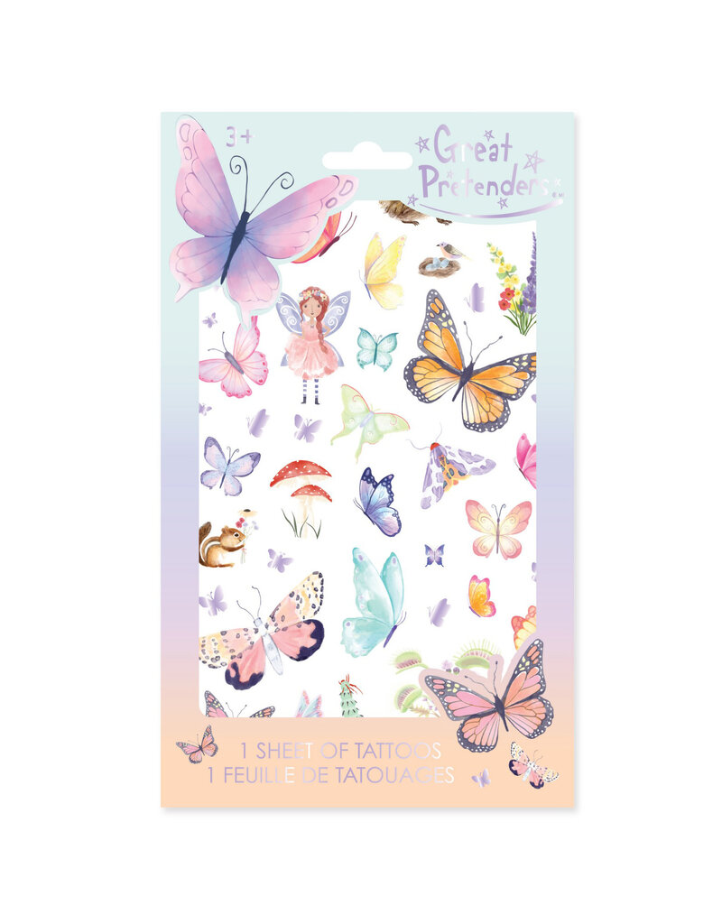 Great Pretenders Float Like A Butterfly Tattoos, 1 Sheet