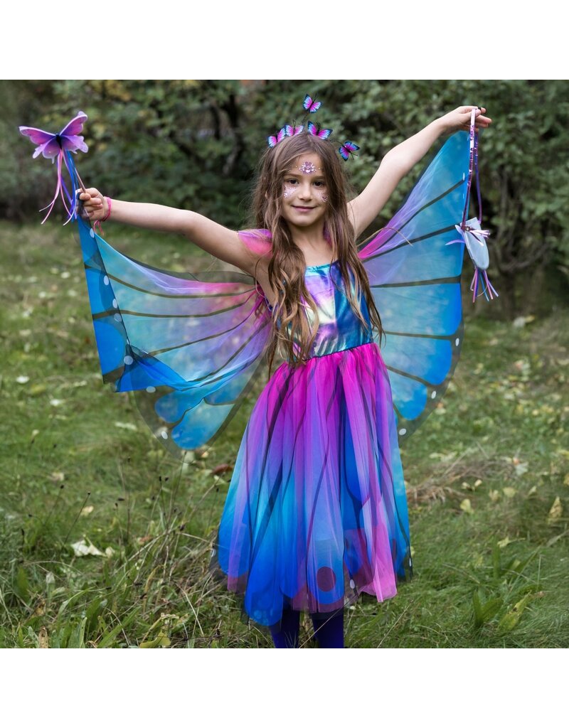 Great Pretenders Butterfly Twirl Dress & Wings, Blue/Purple, Size 5-6