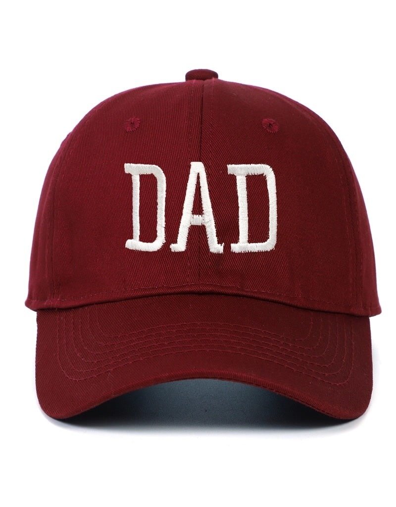 DAD Embroidered Baseball Hat, Wine