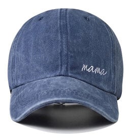 Mama Embroidered Baseball Hat, Navy