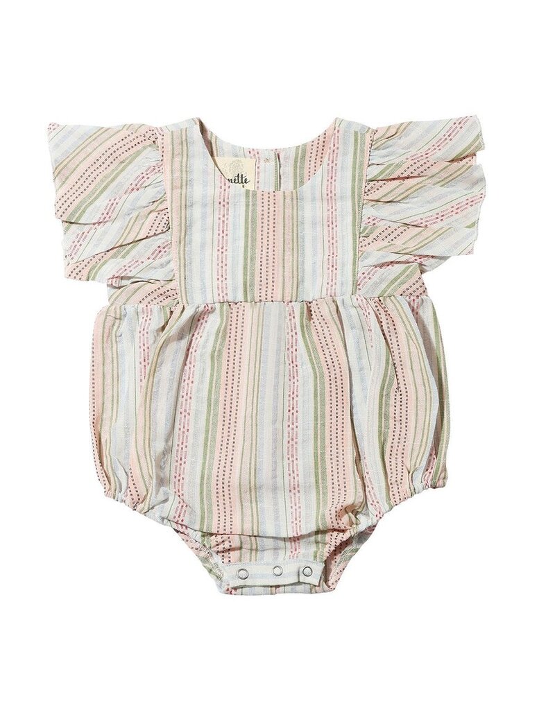 Vignette Pink Stripe Miranda Bubble Romper