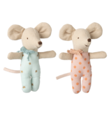 Maileg Baby Mice Twins in Matchbox (Stars & Dots)