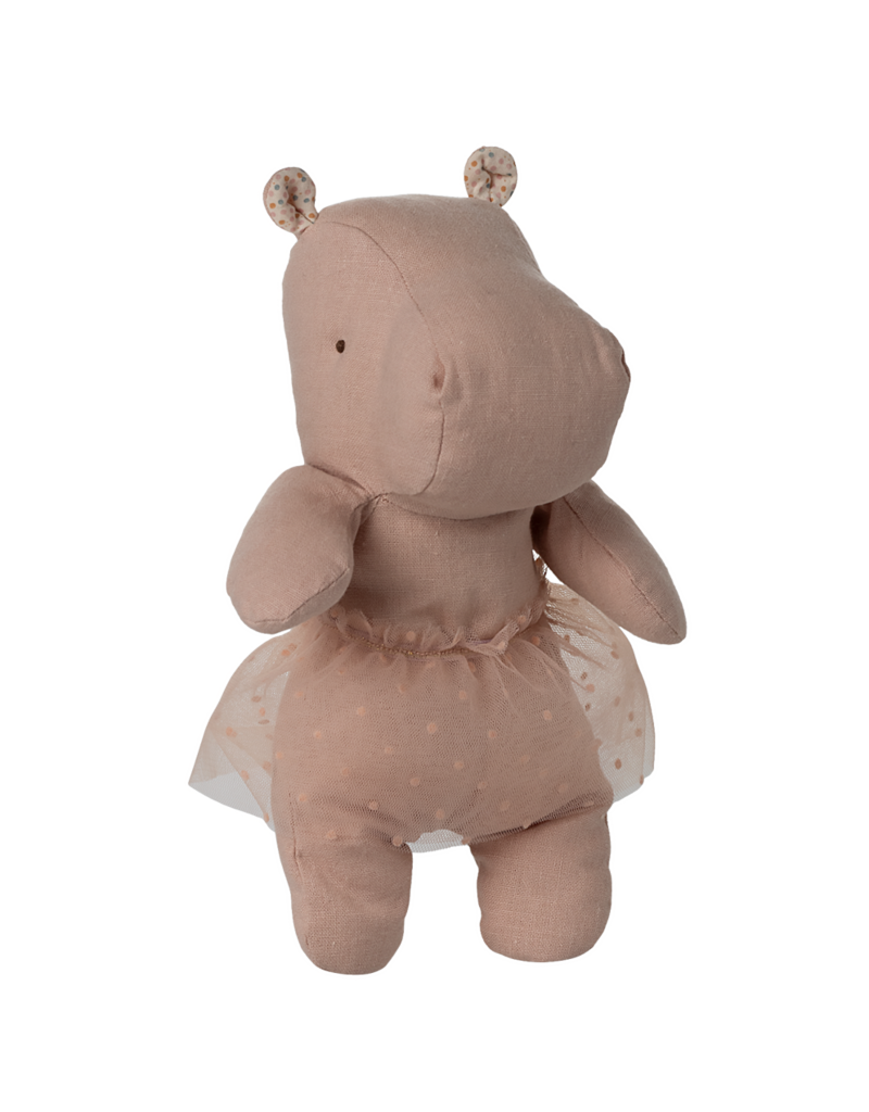 Maileg Safari Friends, Tutu Hippo, Small, Soft Rose