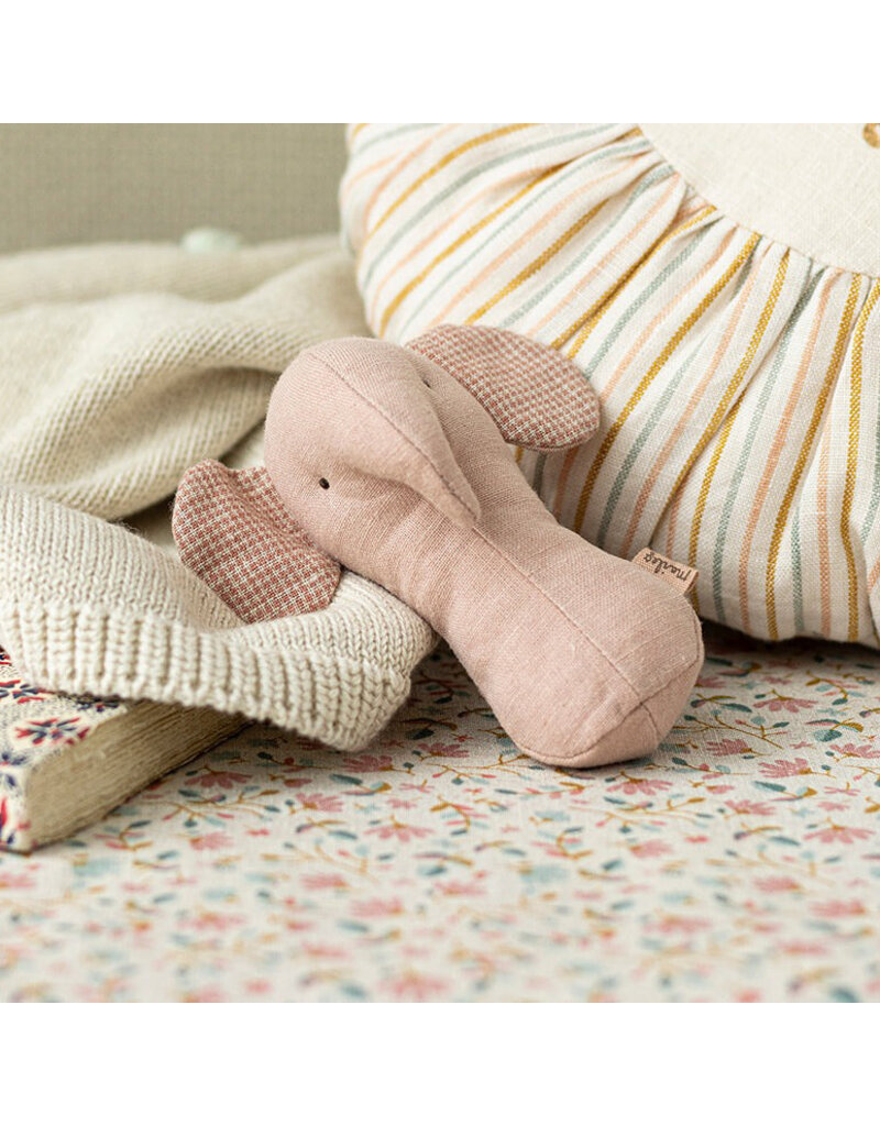 Maileg Lullaby friends, Elephant Rattle, Rose