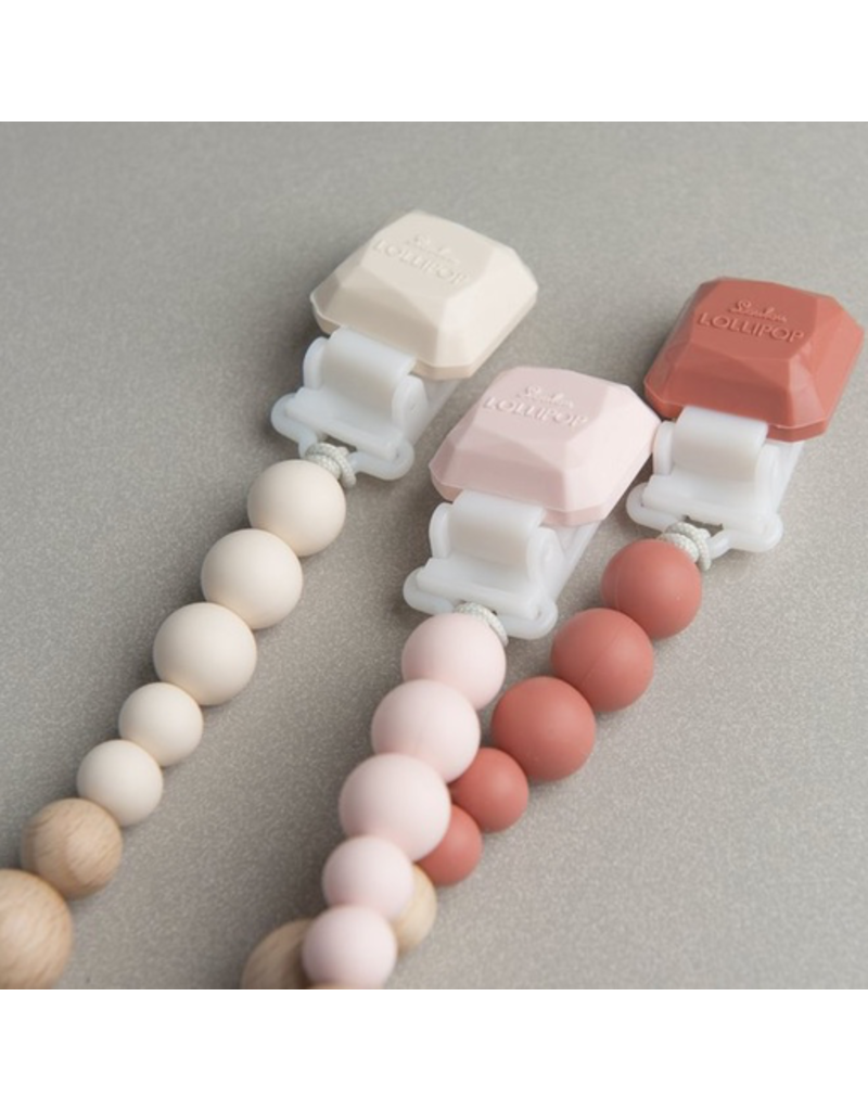 Loulou Lollipop Silicone & Wood Pacifier Clip (Silicone clip)