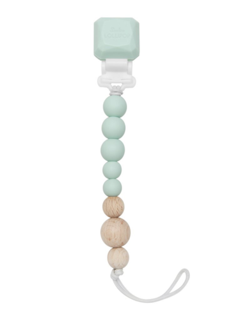 Loulou Lollipop Silicone & Wood Pacifier Clip (Silicone clip)