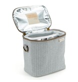 So Young Pinstripe Heather Grey Petite Lunch Poche