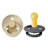 Bibs Bibs Pacifier 2pk 18-36m, Sand/Iron