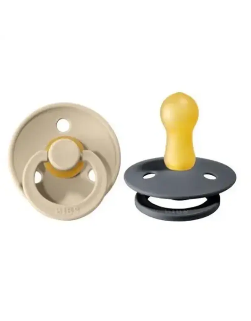 Bibs Bibs Pacifier 2pk 18-36m, Sand/Iron