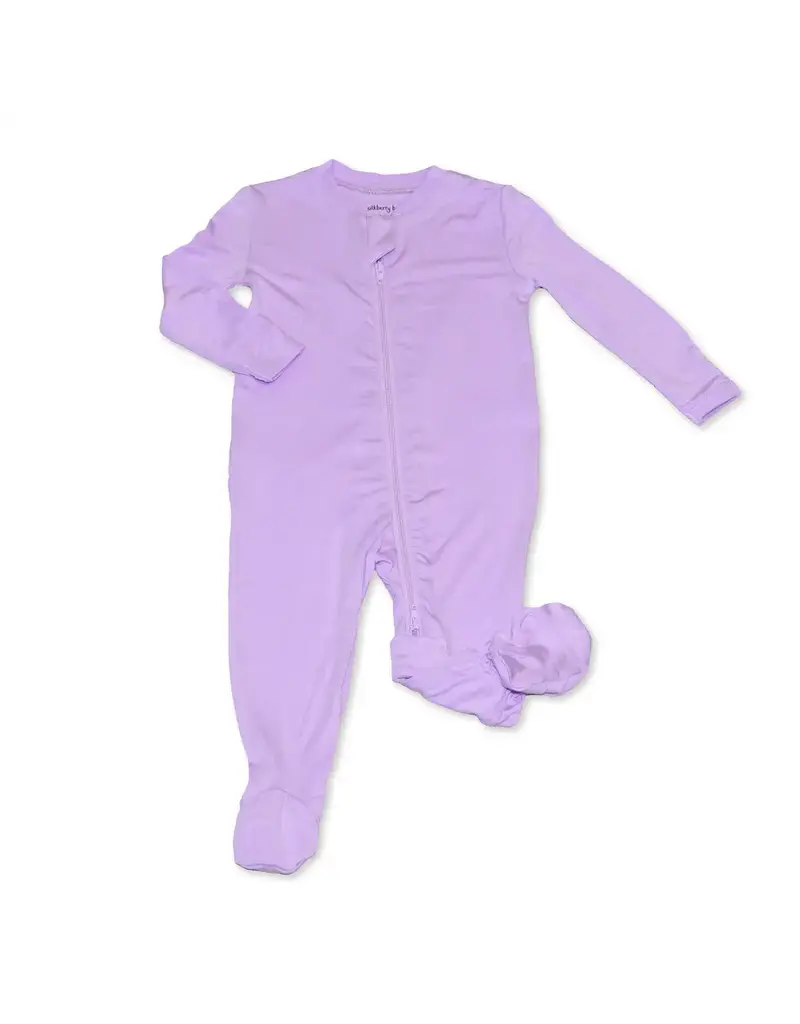 Silkberry Bamboo 2-Way Footed Zipper Sleeper, Lavender Bloom
