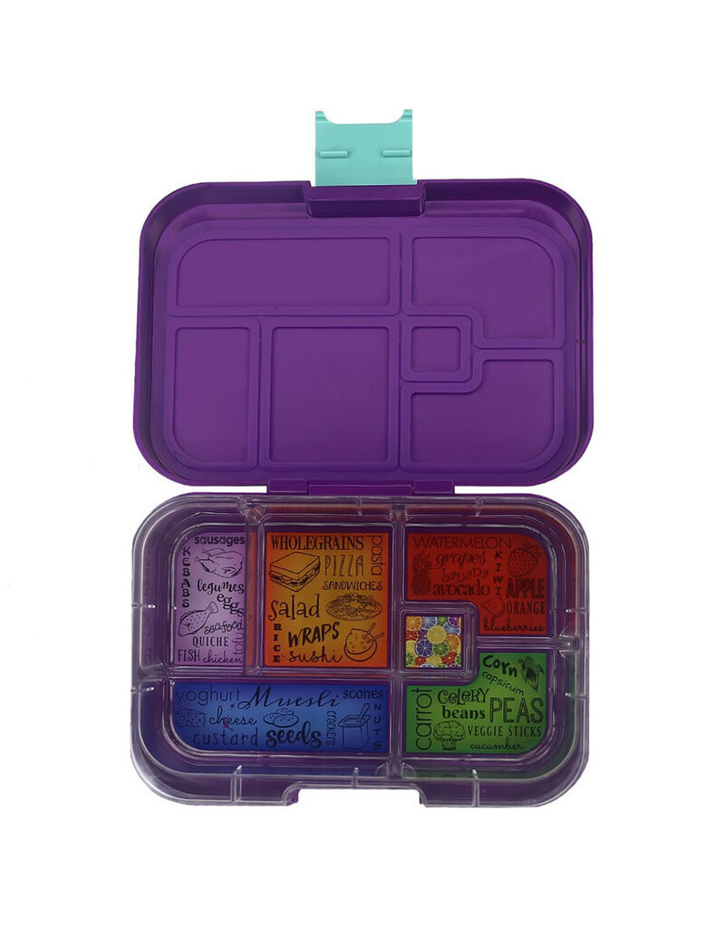 Maxi 6 Lunchbox - Purple Peacock (Purple/Mint)
