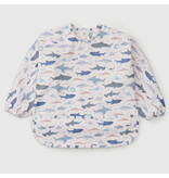 Loulou Lollipop Long Sleeve Waterproof Bib - Sharks