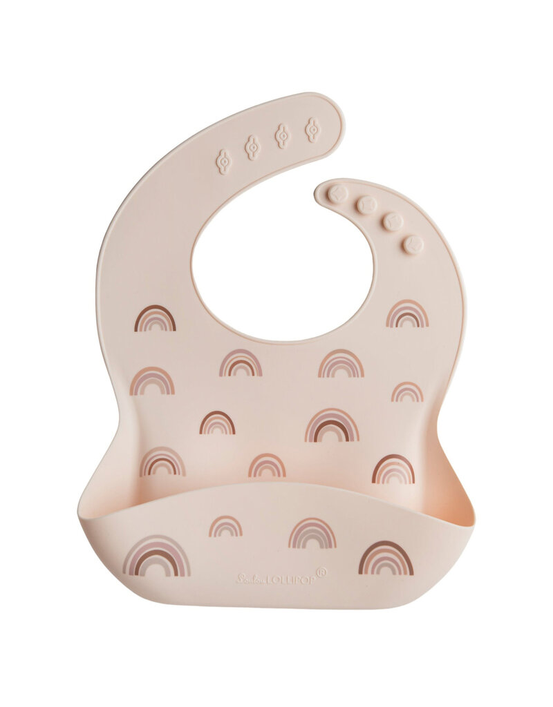 Loulou Lollipop Silicone Bib - Rainbow