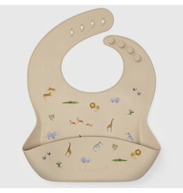 Loulou Lollipop Silicone Bib - Safari