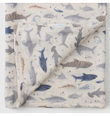 Loulou Lollipop Sharks Bamboo Swaddle