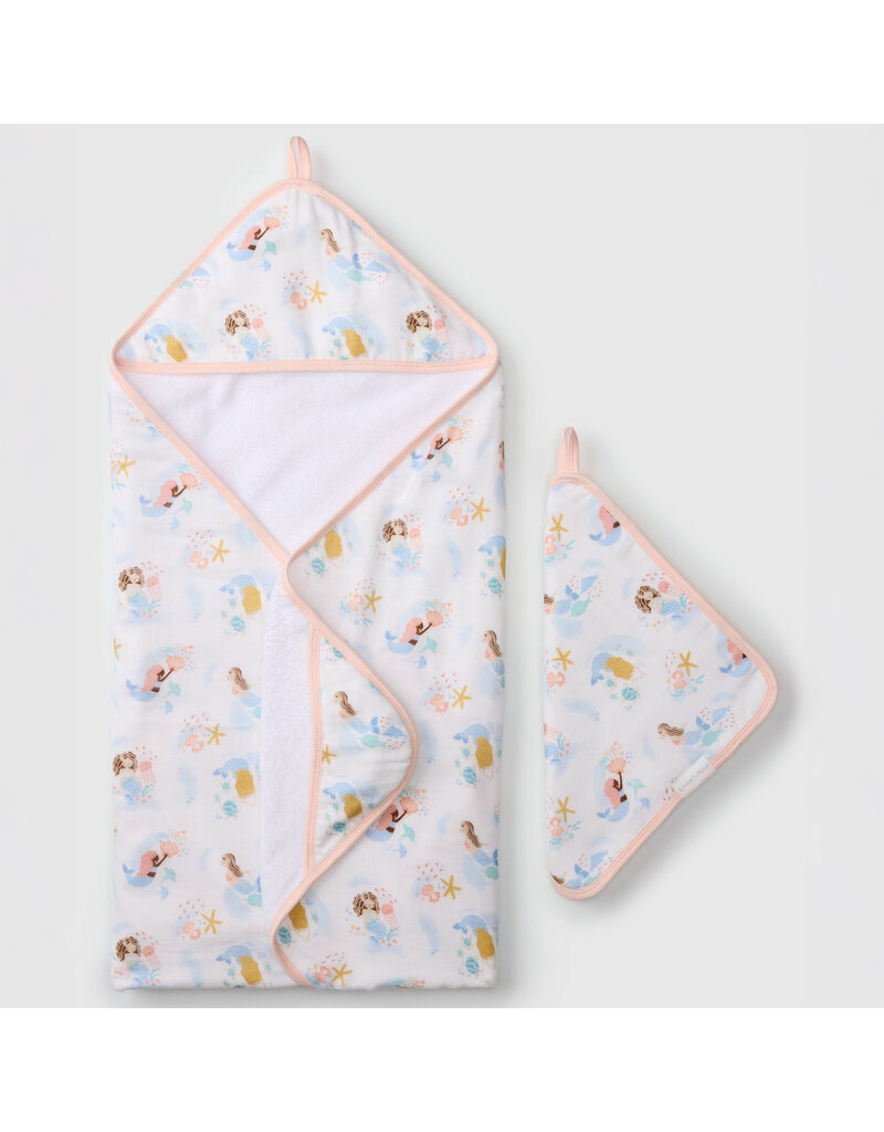 Loulou Lollipop Mermaids Hooded Towel & Cloth