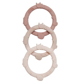Loulou Lollipop Wild Teething Ring Set - Pink