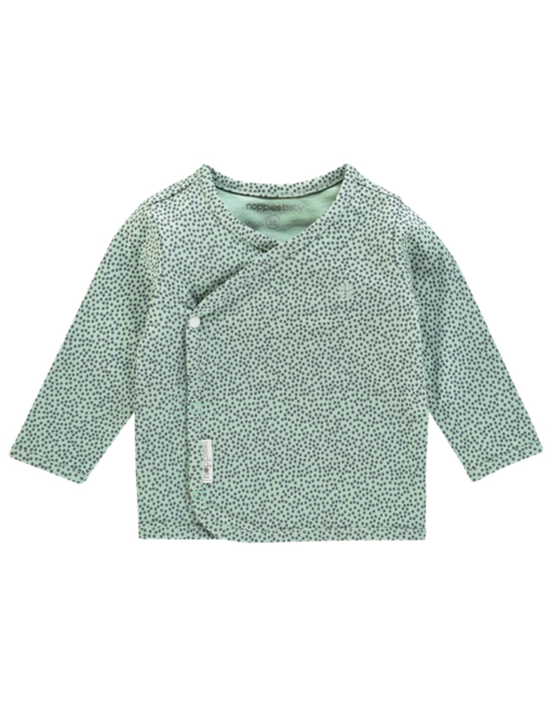 Noppies Basics Hannah Dot Kimono LS - Grey-Mint