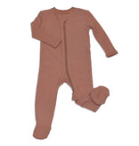 Silkberry Bamboo 2-Way Footed Zipper Sleeper, Chocolate