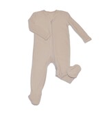 Silkberry Bamboo 2-Way Footed Zipper Sleeper, Taupe