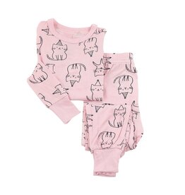 Silkberry Cat Bamboo Pajama Set