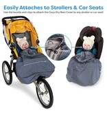 Jan and Jul Black Cozy-Dry Baby Rain Cover