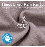 Jan and Jul Black Fleece Lined Rain Pants