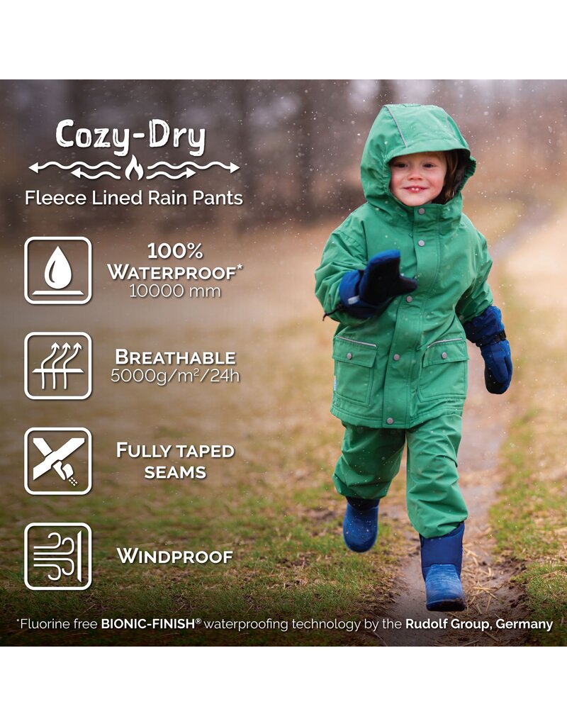 Jan and Jul Dusty Blue Fleece Lined Rain Pants