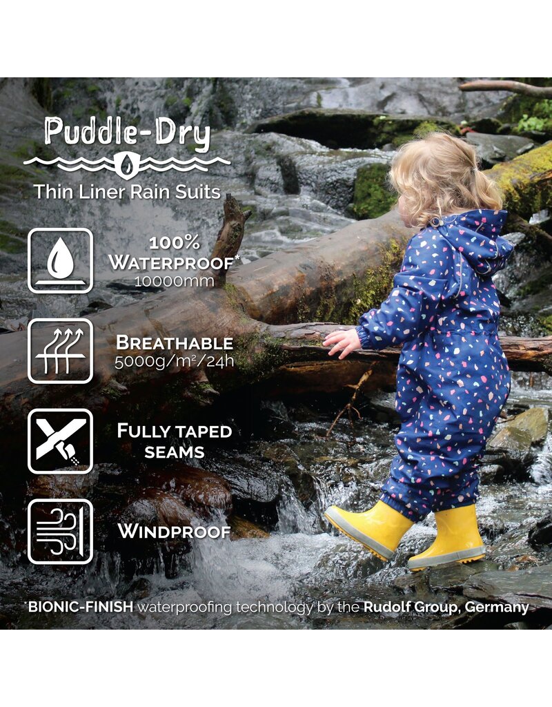 Jan and Jul Nebula Blue Puddle-Dry Rain Play Suit
