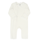 Cream Modal Zip Footie