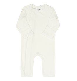 Cream Modal Zip Footie