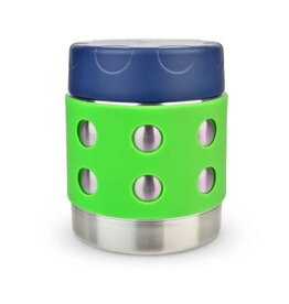 Lunchbots 8oz Thermal Dots Food Container, Green