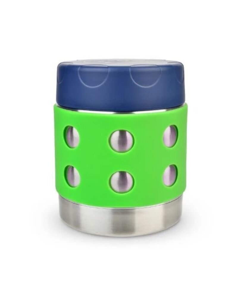 Lunchbots 8oz Thermal Dots Food Container, Green