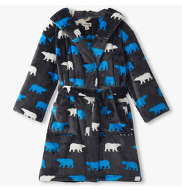 Hatley Polar Bear Silhouette Fuzzy Fleece Robe