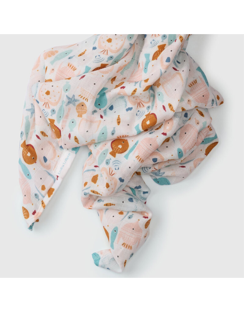 Loulou Lollipop Sun-kissed Shoal Bamboo Swaddle