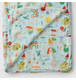 Loulou Lollipop Alphabet Smiles Bamboo Swaddle