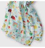 Loulou Lollipop Alphabet Smiles Bamboo Swaddle