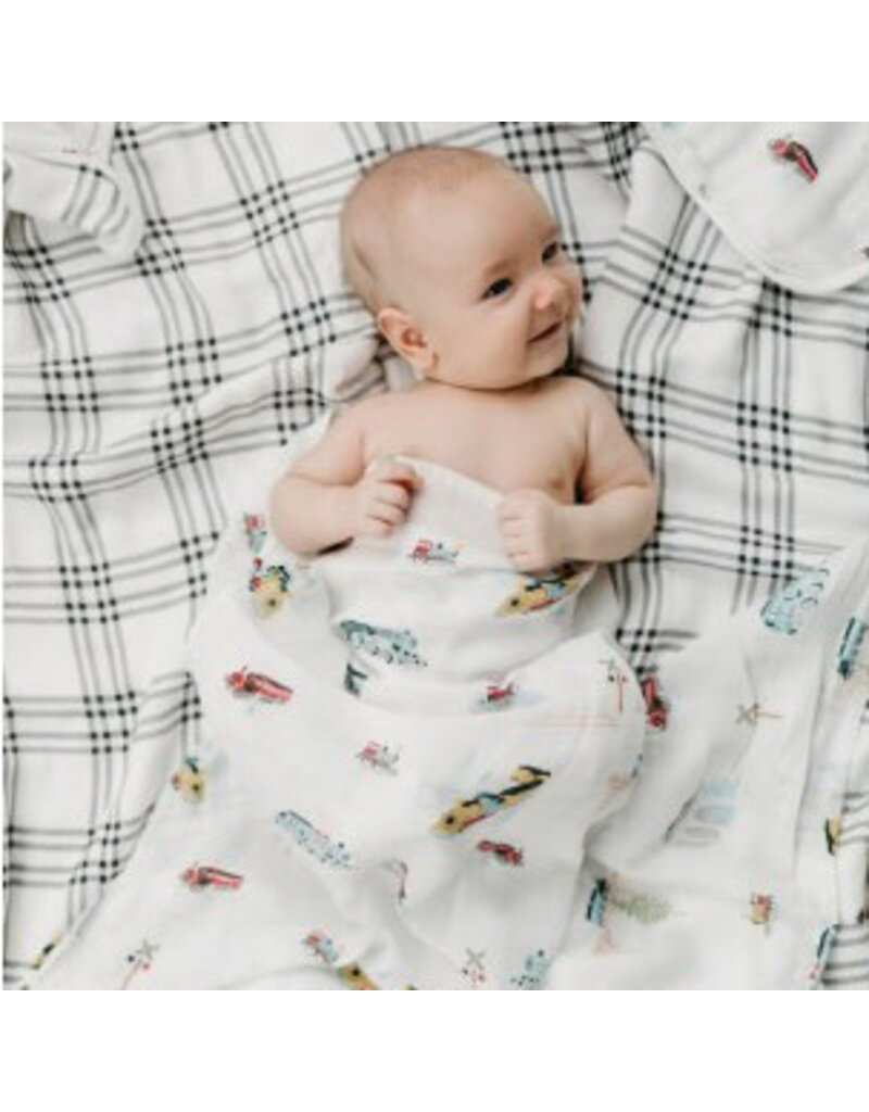 Loulou Lollipop All Aboard Bamboo Swaddle