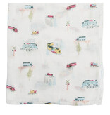Loulou Lollipop All Aboard Bamboo Swaddle