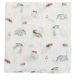 Loulou Lollipop All Aboard Bamboo Swaddle